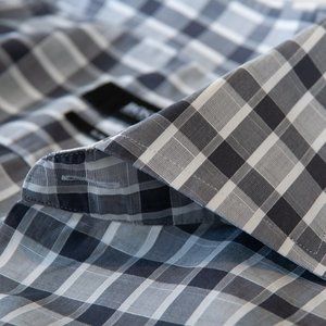 Hugo Boss Grey Check Slim Fit Jaron Shirt 15.5